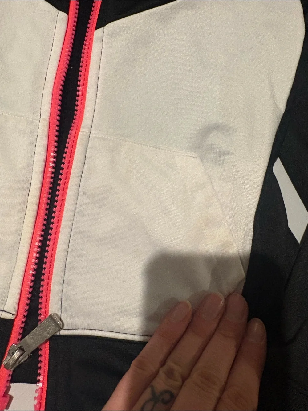 Nike Black and White Jacket with Pink Accents
